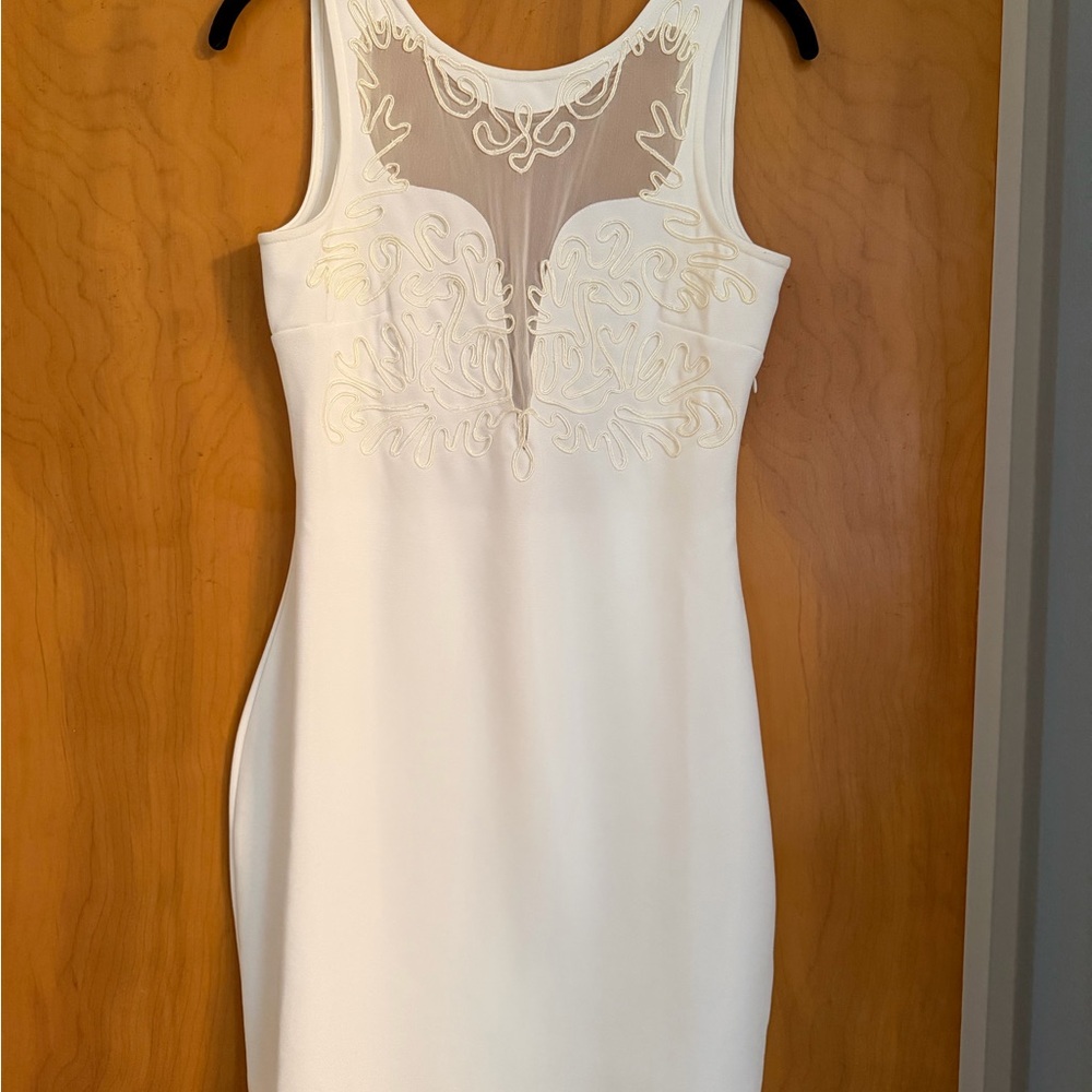 NBD White Lace Mini Dress